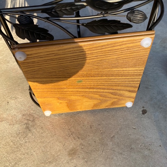 Wooden Iron basket wood heavyweight organizer bird - Picture 3 of 7